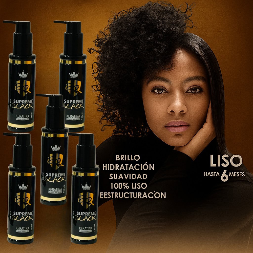 Black Supreme Keratina x5 Alisado Profesional 120ml Sin Formol